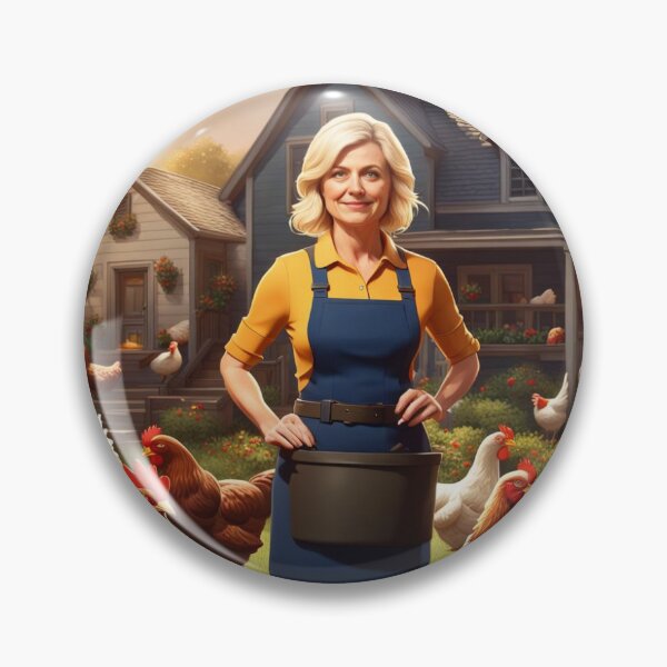 Item preview, Leslie Knope gardening with her chickens designed and sold by artywarren.