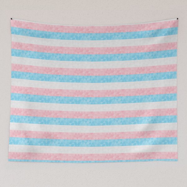 Artikelvorschau, Dreieck-Trans-Flagge (nahtlos) entworfen und verkauft von wetchickenart.
