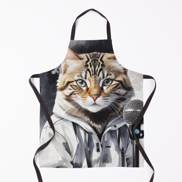 Item preview, Bliack and White Cat at Microphone designed and sold by jphillipscott.