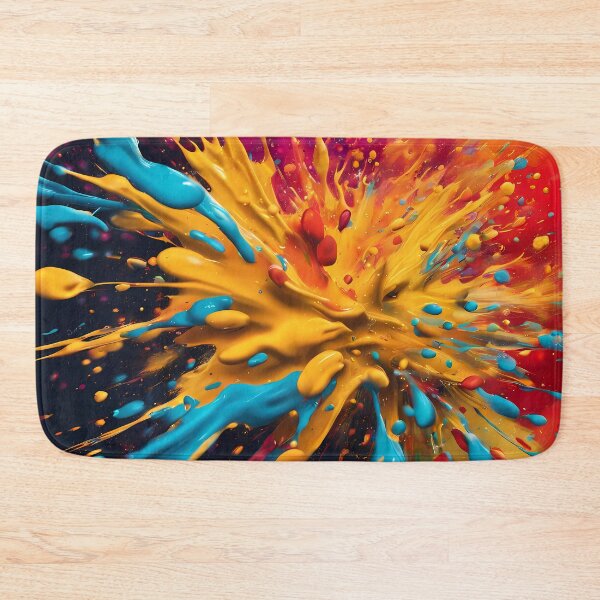 Item preview, Abstract colorful paint splash pattern designed and sold by twisted-dot.