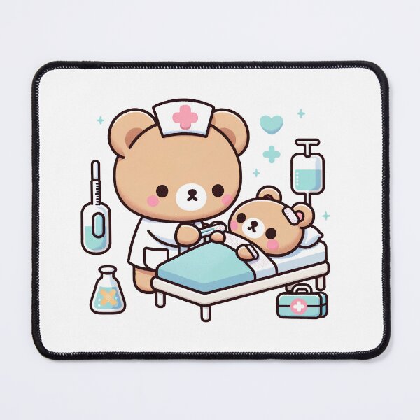 Item preview, Teddy Care: Nurse Bear Tending to a Teddy with Kawaii Compassion designed and sold by PuffPuffPrint.