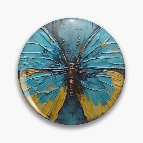 Item preview, colorful acrylic textured butterfly art print designed and sold by dcrc.