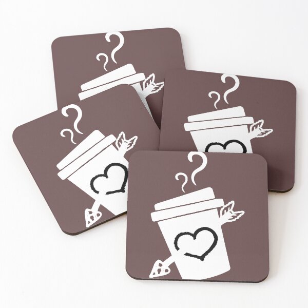 Item preview, Coffee Shop Logo Only (White Logo on Black/Brown background) designed and sold by Jo McGregor.