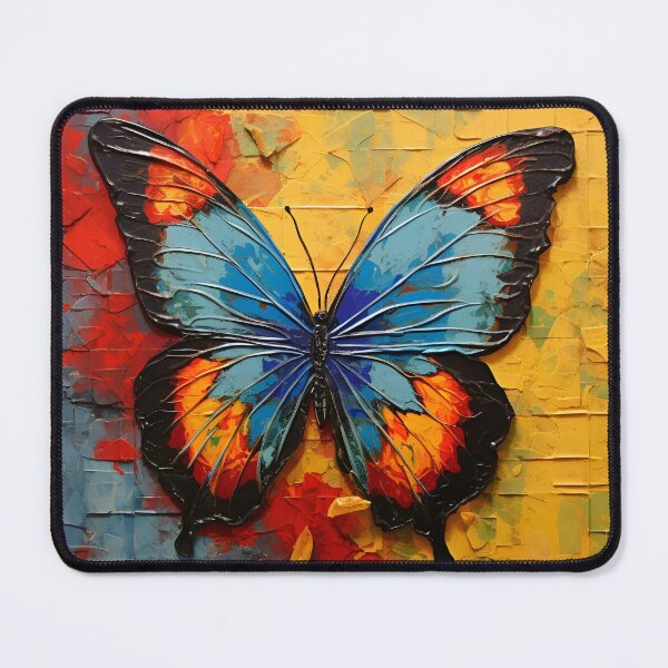 Item preview, Colorful acrylic textured butterfly art print designed and sold by dcrc.