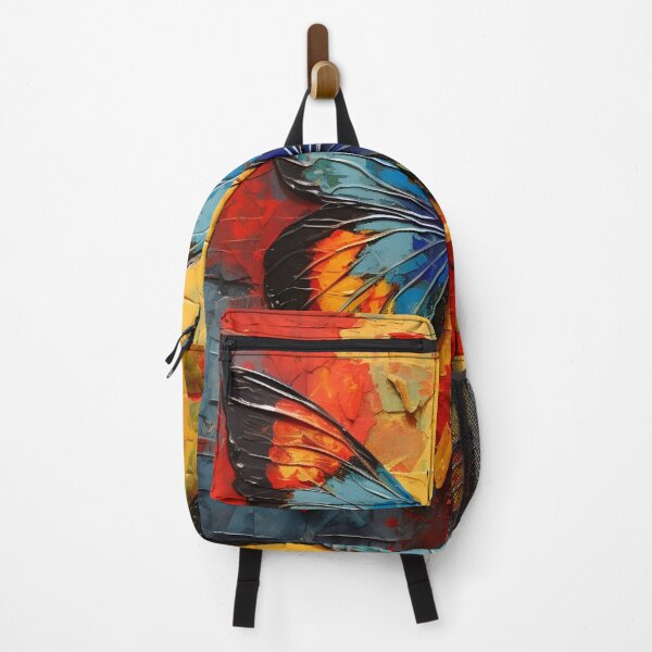 Item preview, Colorful acrylic textured butterfly art print designed and sold by dcrc.