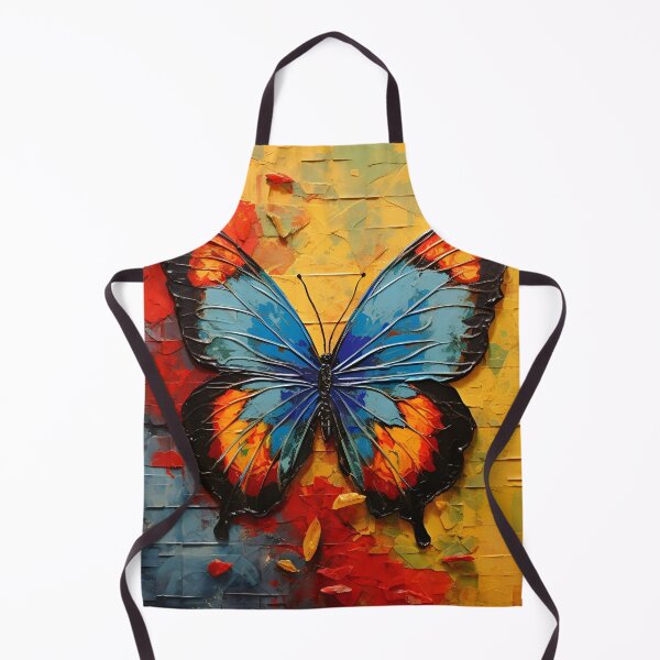 Item preview, Colorful acrylic textured butterfly art print designed and sold by dcrc.