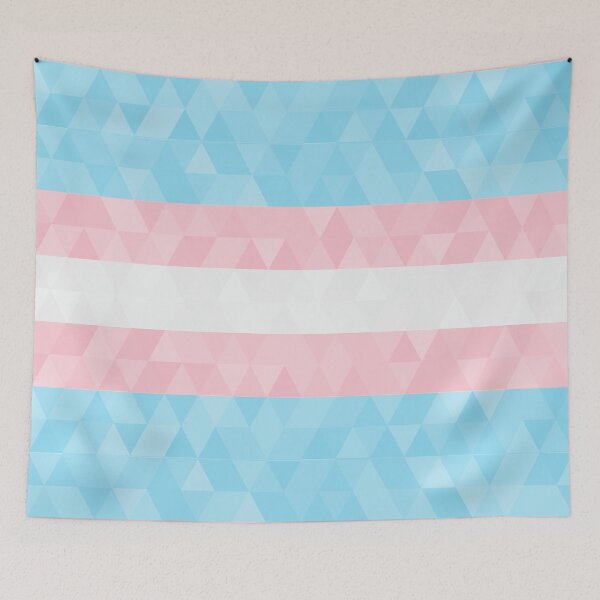 Artikelvorschau, Dreieck-Trans-Flagge (Rechteck) entworfen und verkauft von wetchickenart.