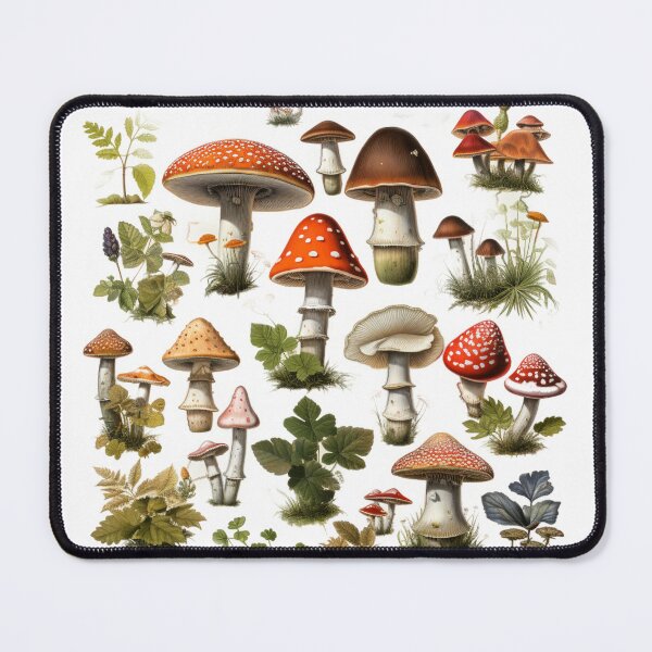 Item preview, Botanical forest mushroom fungi designed and sold by OliveAndSnow.