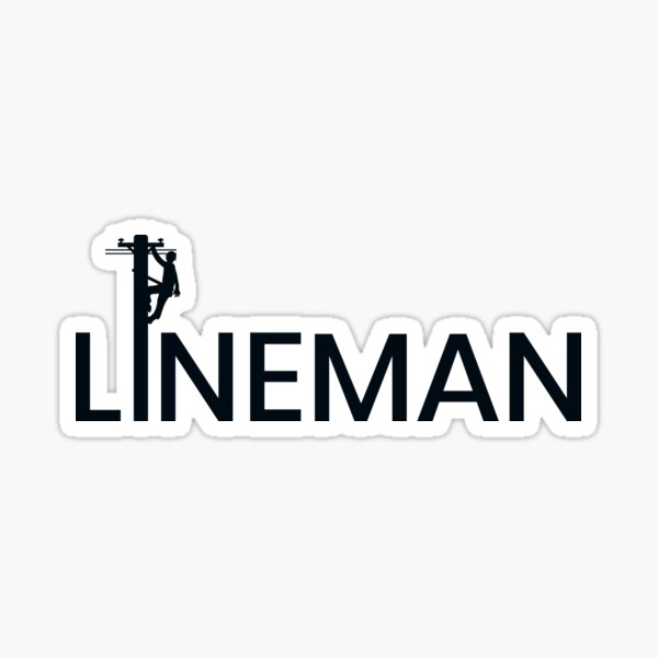 Linemen Typography Sticker