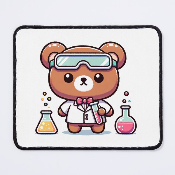 Item preview, Lab Discoveries: Scientist Bear Unlocking Kawaii Knowledge designed and sold by PuffPuffPrint.