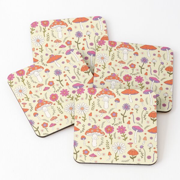 Item preview, retro mushroom flowers groovy daisies  designed and sold by SHOPAHD.