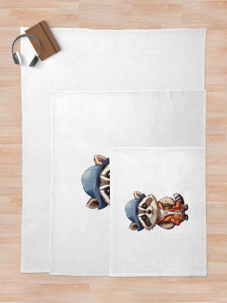 Thumbnail 5 of 6, Throw Blanket, Scouting Racoon designed and sold by LabZoidd.