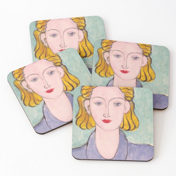 Item preview, Henri Matisse - Young Woman in a Blue Blouse, mouse pad for blondy, dsk mat, shower curtain, mugs, blanket designed and sold by Suzana Djordjevic.