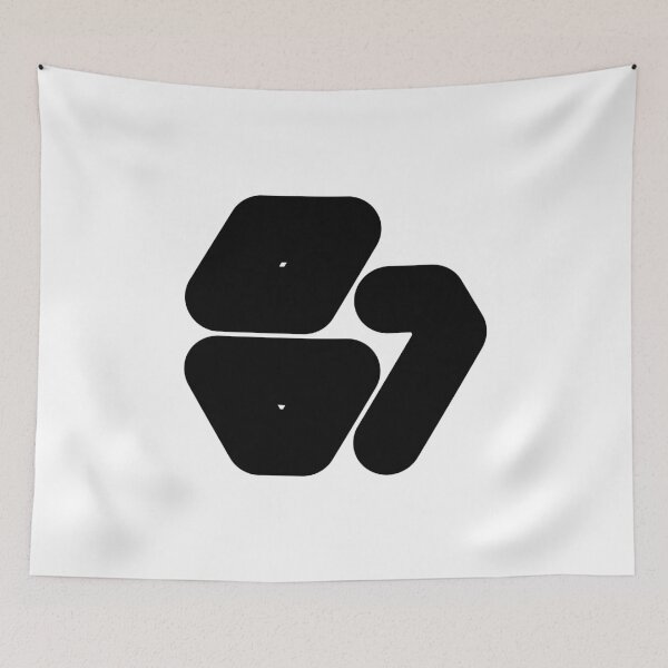Item preview, Abstract hexagonal geometric: Black Uppercase Letter B designed and sold by SnedLab.