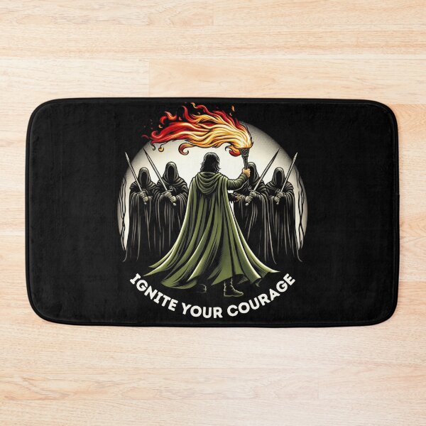 Item preview, Ignite Your Courage - A Lone Guardian Confronts Shadowy Wraiths - Fantasy designed and sold by Fenay Designs.