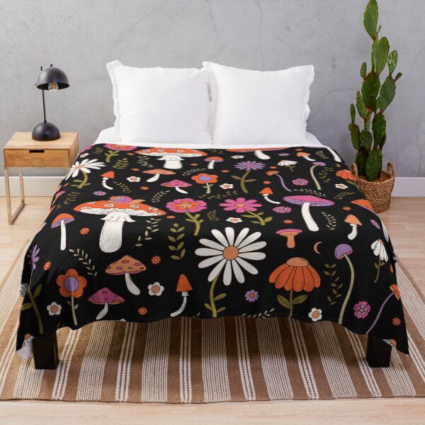 Item preview, retro mushroom flowers groovy daisies designed and sold by SHOPAHD.