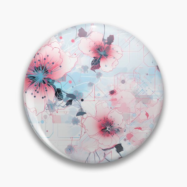 Item preview, Cyberpunk Flowers and Circuitry Pattern designed and sold by SchorlCraft.