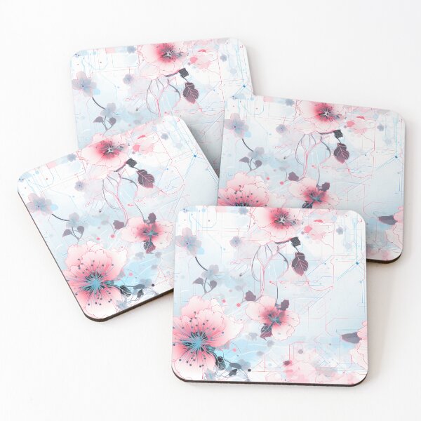 Item preview, Cyberpunk Flowers and Circuitry Pattern designed and sold by SchorlCraft.