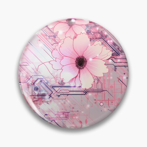 Item preview, Cyberpunk Flowers and Circuitry Pattern designed and sold by SchorlCraft.
