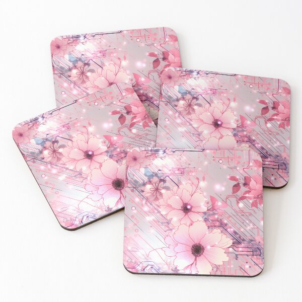 Item preview, Cyberpunk Flowers and Circuitry Pattern designed and sold by SchorlCraft.