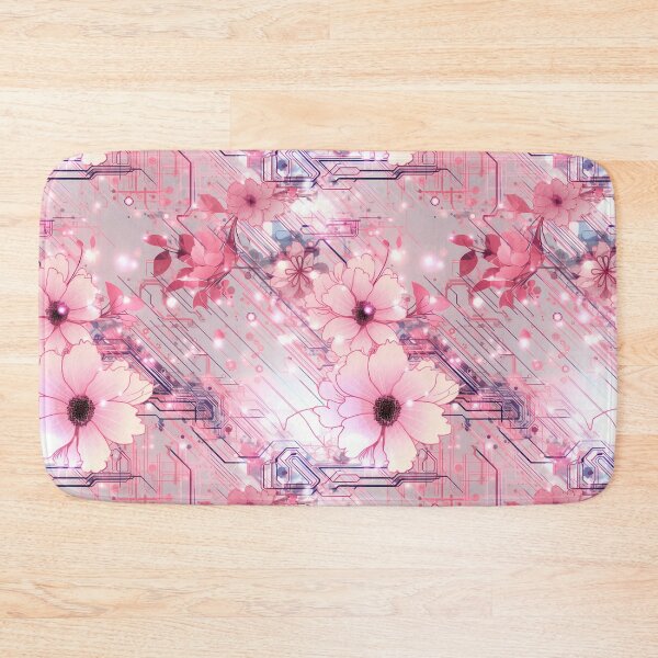 Item preview, Cyberpunk Flowers and Circuitry Pattern designed and sold by SchorlCraft.