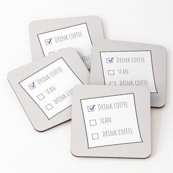 Item preview, Drink Coffee, Scan, Drink Coffee MRT Checklist Offwhite BG designed and sold by HumerusHumor.