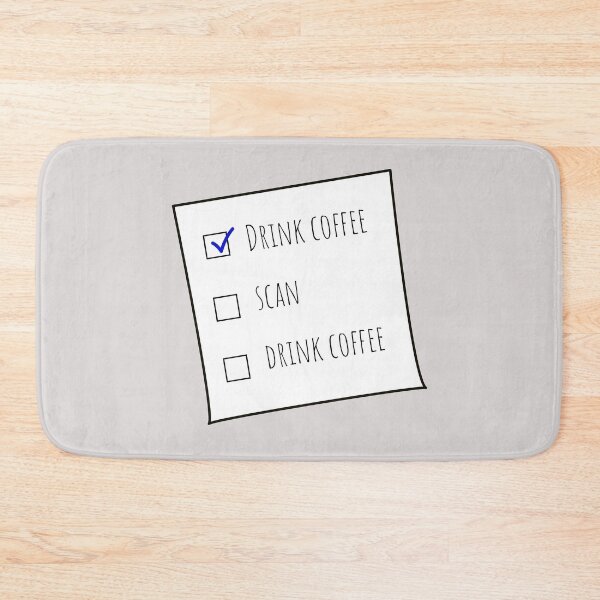 Item preview, Drink Coffee, Scan, Drink Coffee MRT Checklist Offwhite BG designed and sold by HumerusHumor.