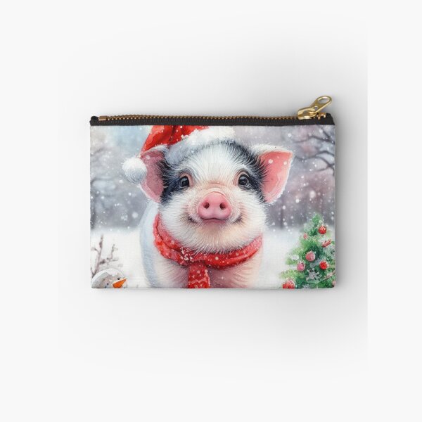 Item preview, Percy Pot Belly Cute Pig wearing a Santa Hat designed and sold by OByD.
