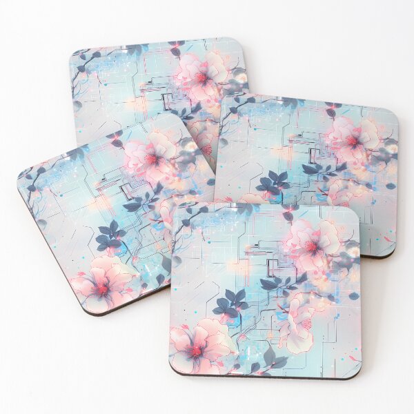 Item preview, Cyberpunk Flowers and Circuitry Pattern designed and sold by SchorlCraft.