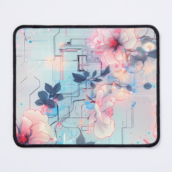 Item preview, Cyberpunk Flowers and Circuitry Pattern designed and sold by SchorlCraft.