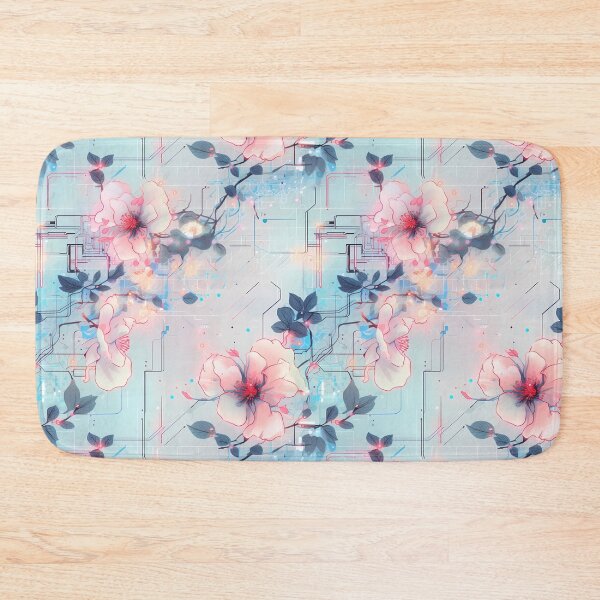 Item preview, Cyberpunk Flowers and Circuitry Pattern designed and sold by SchorlCraft.