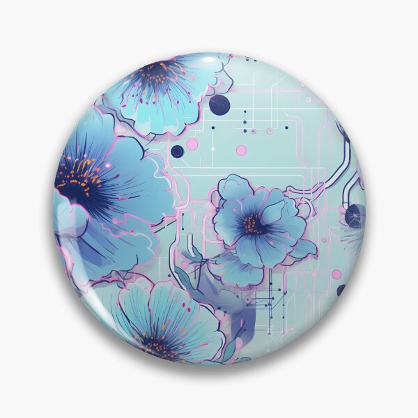 Item preview, Cyberpunk Flowers and Circuitry Pattern designed and sold by SchorlCraft.