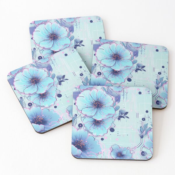 Item preview, Cyberpunk Flowers and Circuitry Pattern designed and sold by SchorlCraft.