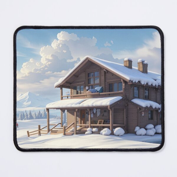 Item preview, casa de madera en las montañas, nieve, invierno designed and sold by Damian Sobczyk.