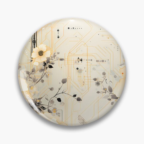 Item preview, Cyberpunk Flowers and Circuitry Pattern designed and sold by SchorlCraft.