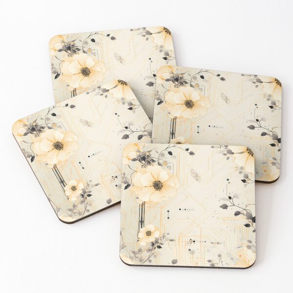 Item preview, Cyberpunk Flowers and Circuitry Pattern designed and sold by SchorlCraft.