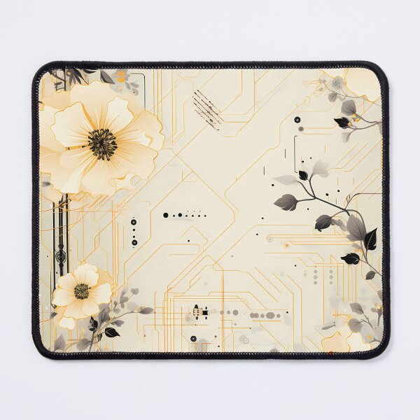 Item preview, Cyberpunk Flowers and Circuitry Pattern designed and sold by SchorlCraft.