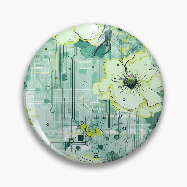 Item preview, Cyberpunk Flowers and Circuitry Pattern designed and sold by SchorlCraft.
