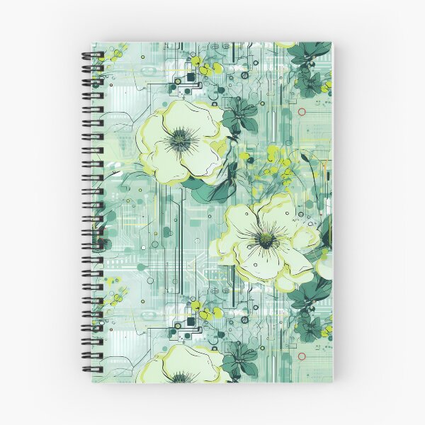 Item preview, Cyberpunk Flowers and Circuitry Pattern designed and sold by SchorlCraft.