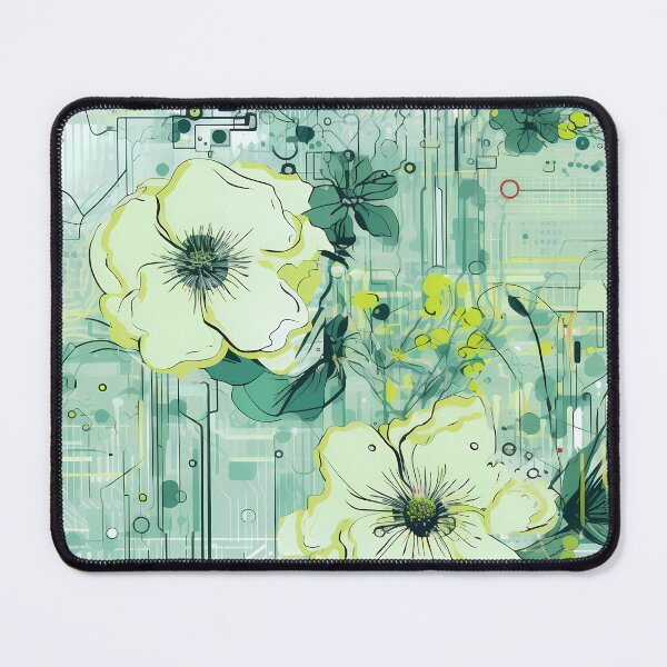 Item preview, Cyberpunk Flowers and Circuitry Pattern designed and sold by SchorlCraft.