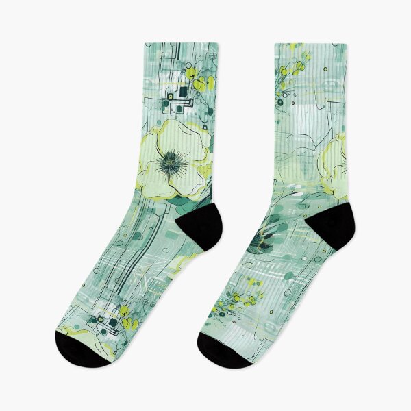 Item preview, Cyberpunk Flowers and Circuitry Pattern designed and sold by SchorlCraft.