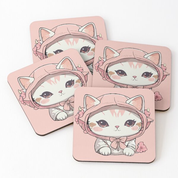 Item preview, Kawaii  kitten Cat Outfit Pink Winter Fashion designed and sold by DavidCreator.