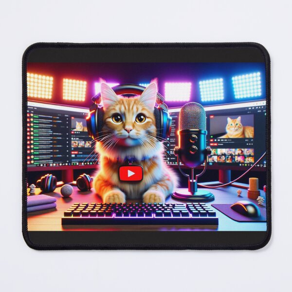 Item preview,  The YouTuber Cat in Deep Thought designed and sold by MrBonPlanLeCat.