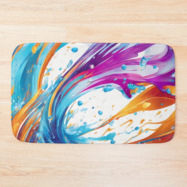 Item preview, Abstract colorful water splash pattern designed and sold by twisted-dot.