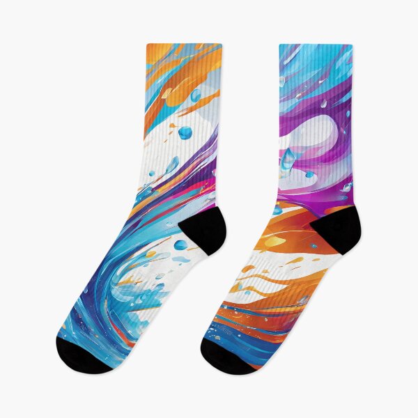 Item preview, Abstract colorful water splash pattern designed and sold by twisted-dot.