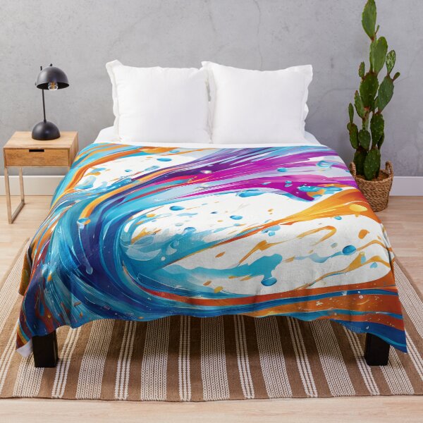Item preview, Abstract colorful water splash pattern designed and sold by twisted-dot.