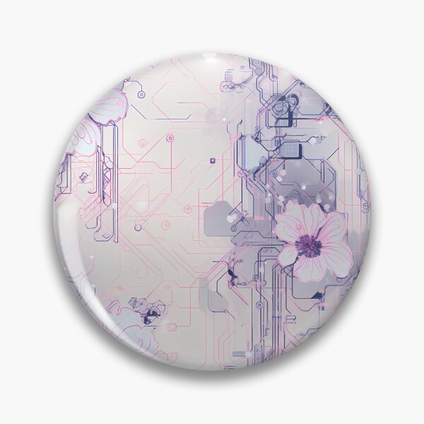 Item preview, Cyberpunk Flowers and Circuitry Pattern designed and sold by SchorlCraft.