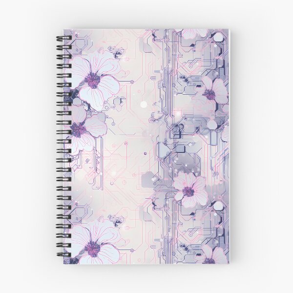 Item preview, Cyberpunk Flowers and Circuitry Pattern designed and sold by SchorlCraft.