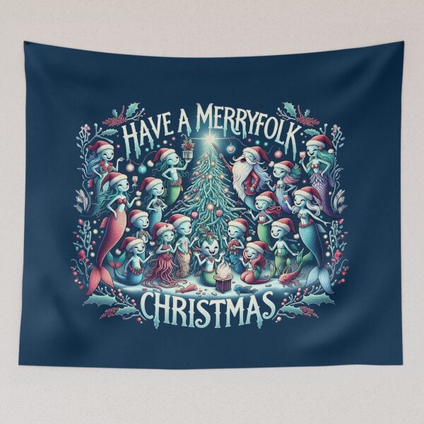 Item preview, Have a Merryfolk Christmas designed and sold by titartwork.