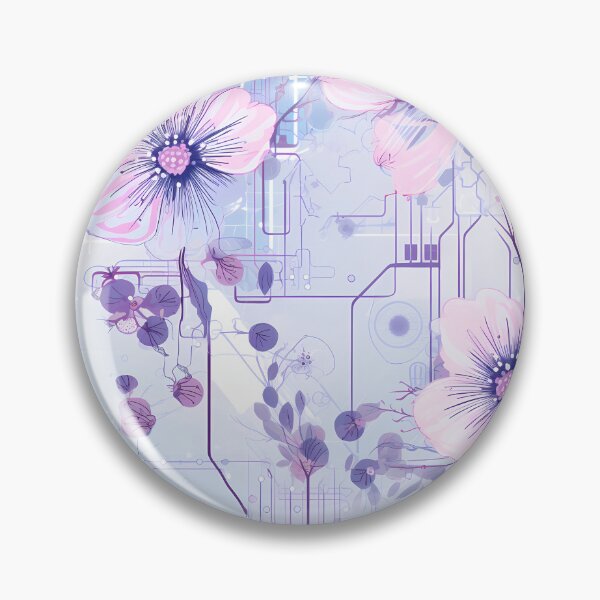 Item preview, Cyberpunk Flowers and Circuitry Pattern designed and sold by SchorlCraft.